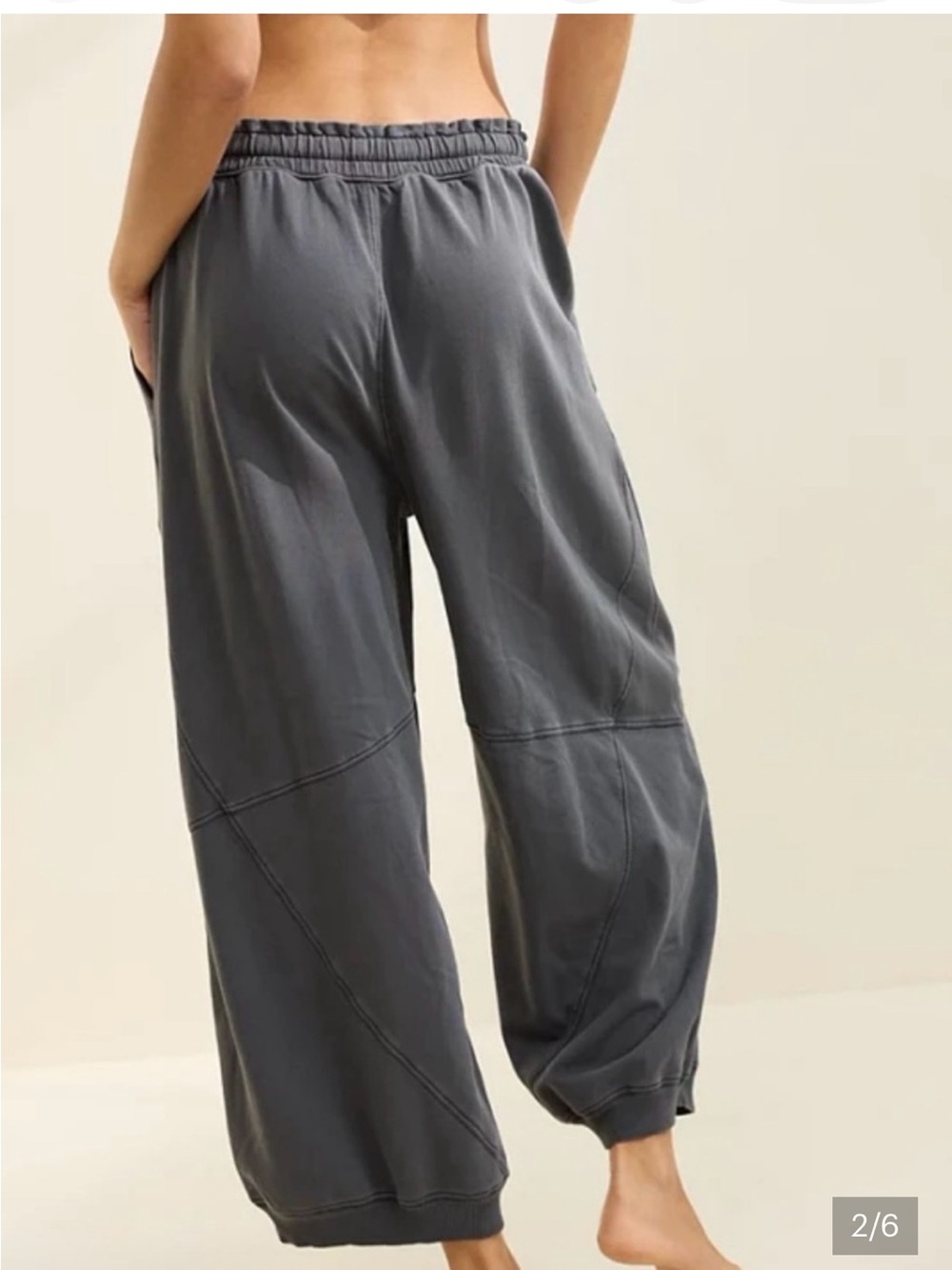 Aerie Baggy Barrel Leg Fleece Pant Size S - Picture 2 of 6